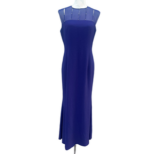 Elegant Purple Sleeveless Maxi Dress